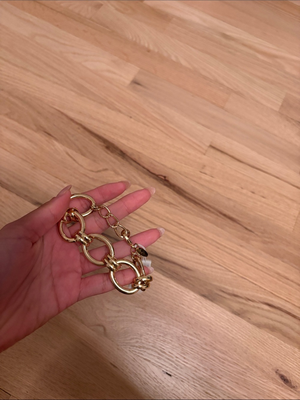 New York & Company Shiny Gold Link Bracelet